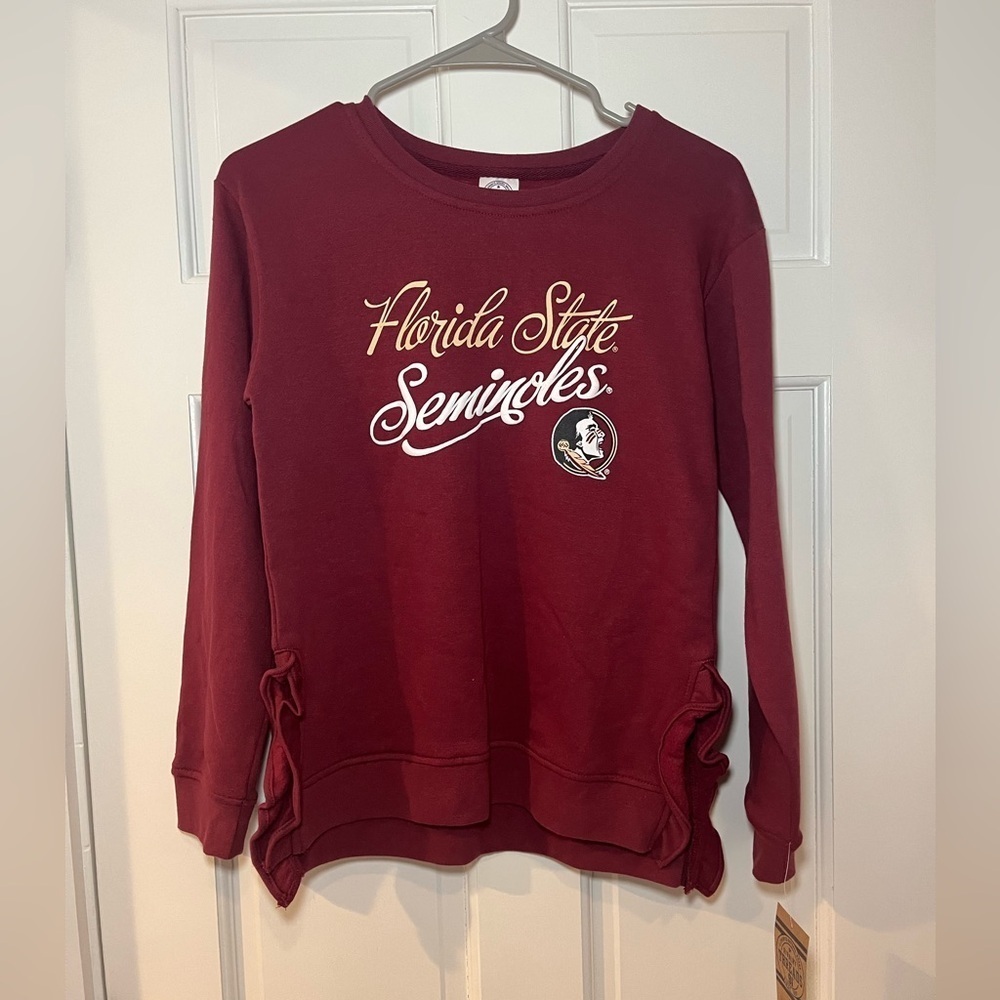 NWT Florida State Seminoles Fleece lined Sweatshirt Girls Size 10/12 Large